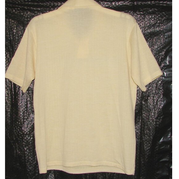 Vtg 1970's Mervyns Polo Shirt, XL, Yellow Collared Short Sleeve, Stripe, USA - Picture 3 of 7